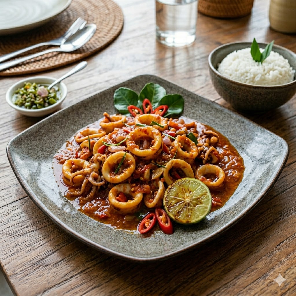 Cumi saus padang Mang Engking